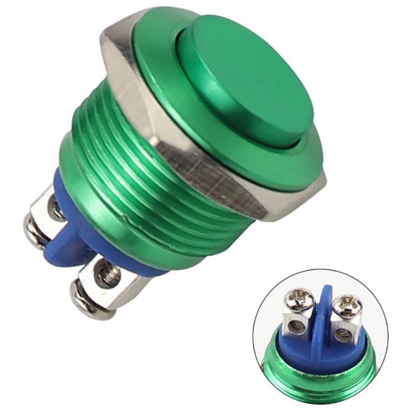 1Pc Momentary Push Button Switch 16mm Waterproof Mount Button Switch