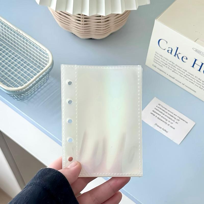 M5 Widening Double Button Transparent Pvc Soft Cover Binder Cover Journal Sketchbook Accessories Diary Office Supplies