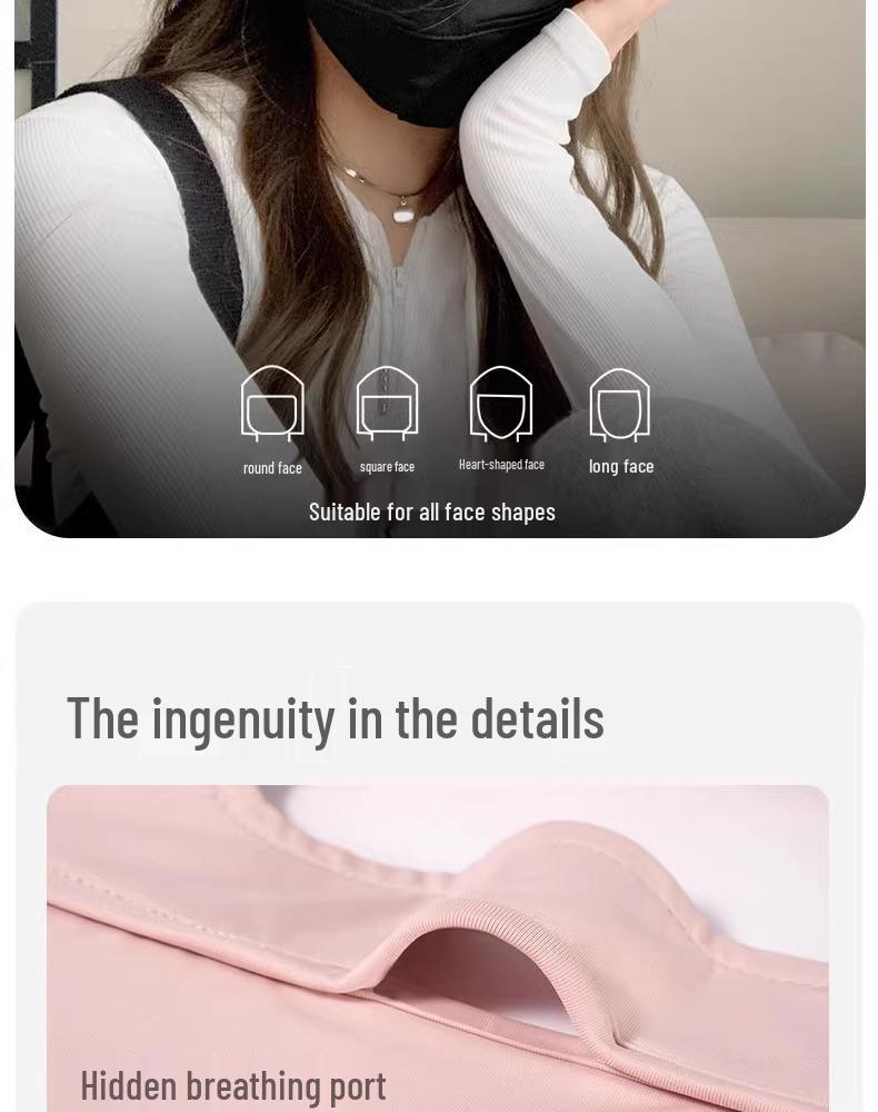 Ice Silk Breathable Full Face Sunscreen Mask - UV Protection for Summer