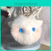 Blush Cute Cat Plush Keychain Soft Furry Handmade Backpack Decoration Souvenir