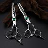 Professional 440C Steel 6 '' Scissor Green Gem Hair Scissors Haircut Thinning Barber Cutting Shears Hairdressing Scissors