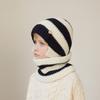 2pcs Neck Warmer Children Hat Scarf Set Fleece Lining Children Winter Hat Scarf  for Winter