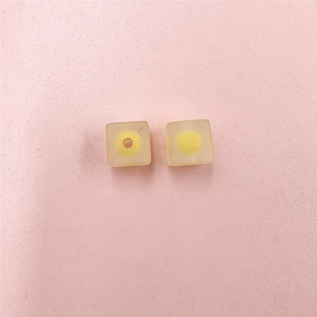 DIY акриловые квадратные свободные бусины, материалы ручной работы, 10 мм, ювелирные аксессуары, матовый браслет-цепочка для мобильного телефона, 10 шт., модные бусины