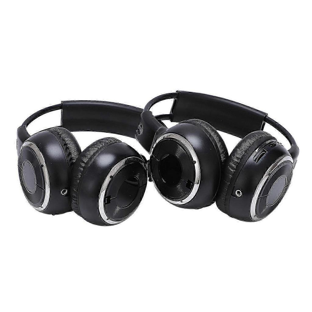 2 x Double Infrared Stereo Wireless Headphone Headset IR Car DVD Player Headrest