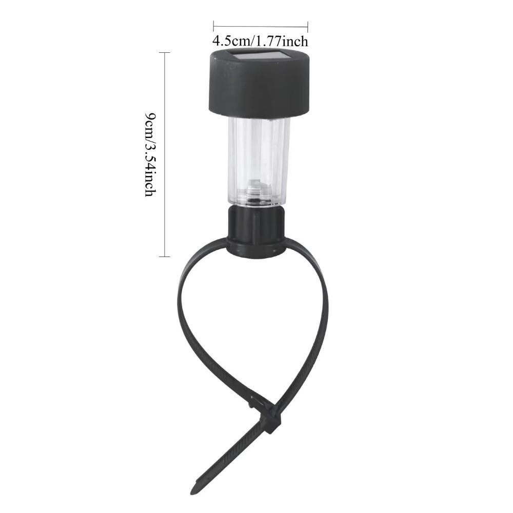 6pcs Solar Powered Ground Frame Lamp with Zip Tie Garden Lighting Pool Fence Light for Home Yard