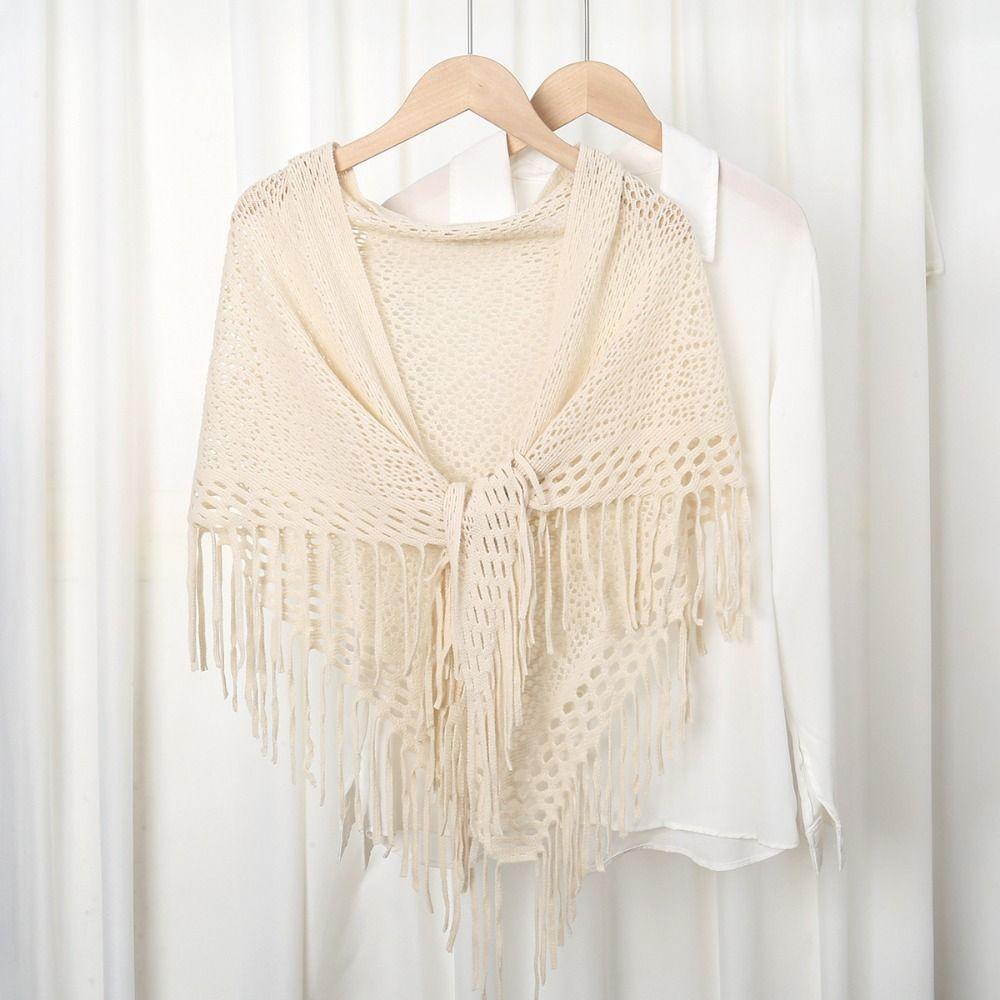 Wraps Knitted Triangle Scarf Cloak Fart Curtain Elegant Waistband Women