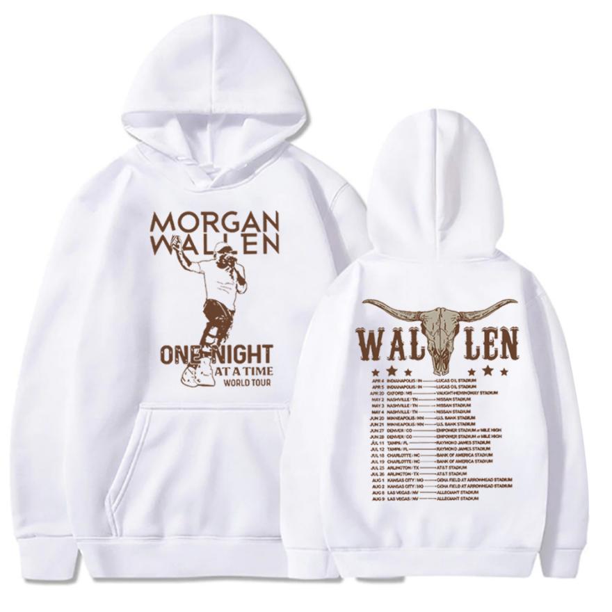 Уличная одежда Толстовка Morgan Wallen Толстовки тура Wallen One Night At A Time Мерч Morgan Wallen Пуловер Толстовка Унисекс Оверсайз