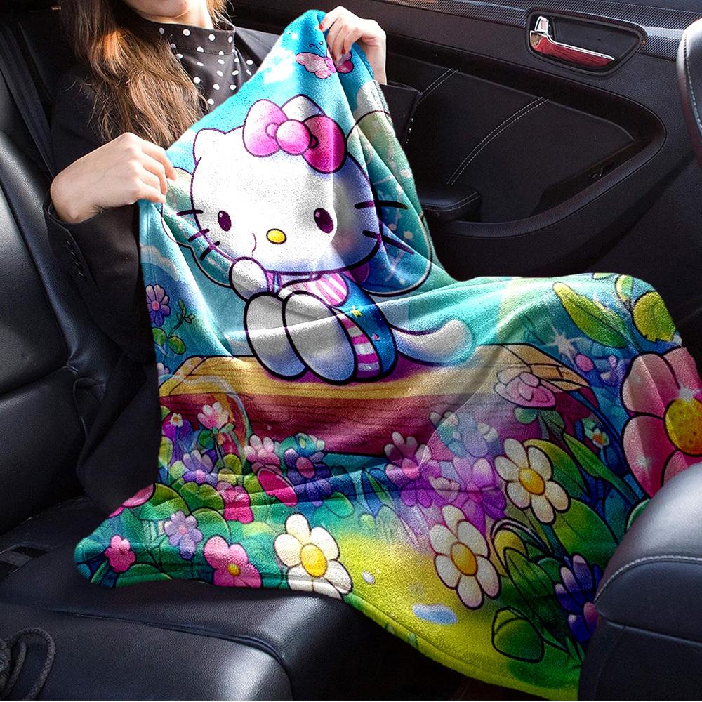 1pc Hello Kitty Fairy Wings Blanket - Home Decor, Universal, Cozy, Machine Washable, Perfect for Everyone, Perfect Gift for All Family, Avai