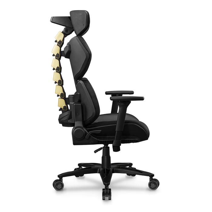 Fauteuil gaming - COUGAR - TERMINATOR ELITE - Noir/doré - Ergonomique - Dossier Réglable - Accoudoirs 4D