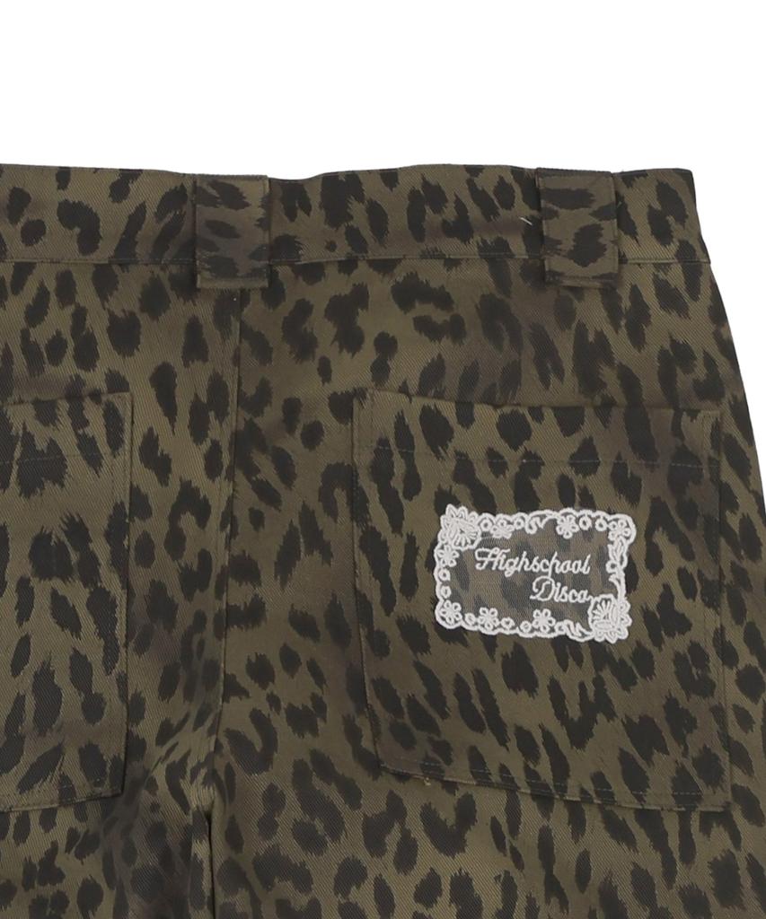HIGH SCHOOL DISCO Leopard Zipper Pocket Pants_Khaki