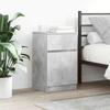 VidaXL Bedside Tables 2 Pcs Concrete Grey 39x35x65 Cm Engineered Wood, Bedside Cabinet, Side Table, Bed Cabinet, 861326