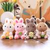 Plush Bunny Keychain With Soft Short Plush For Backpack And Bag Decor