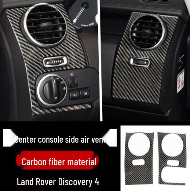 Накладка на приборную панель из углеродного волокна Land Rover Discovery 4, наклейка на панель воздухозаборника