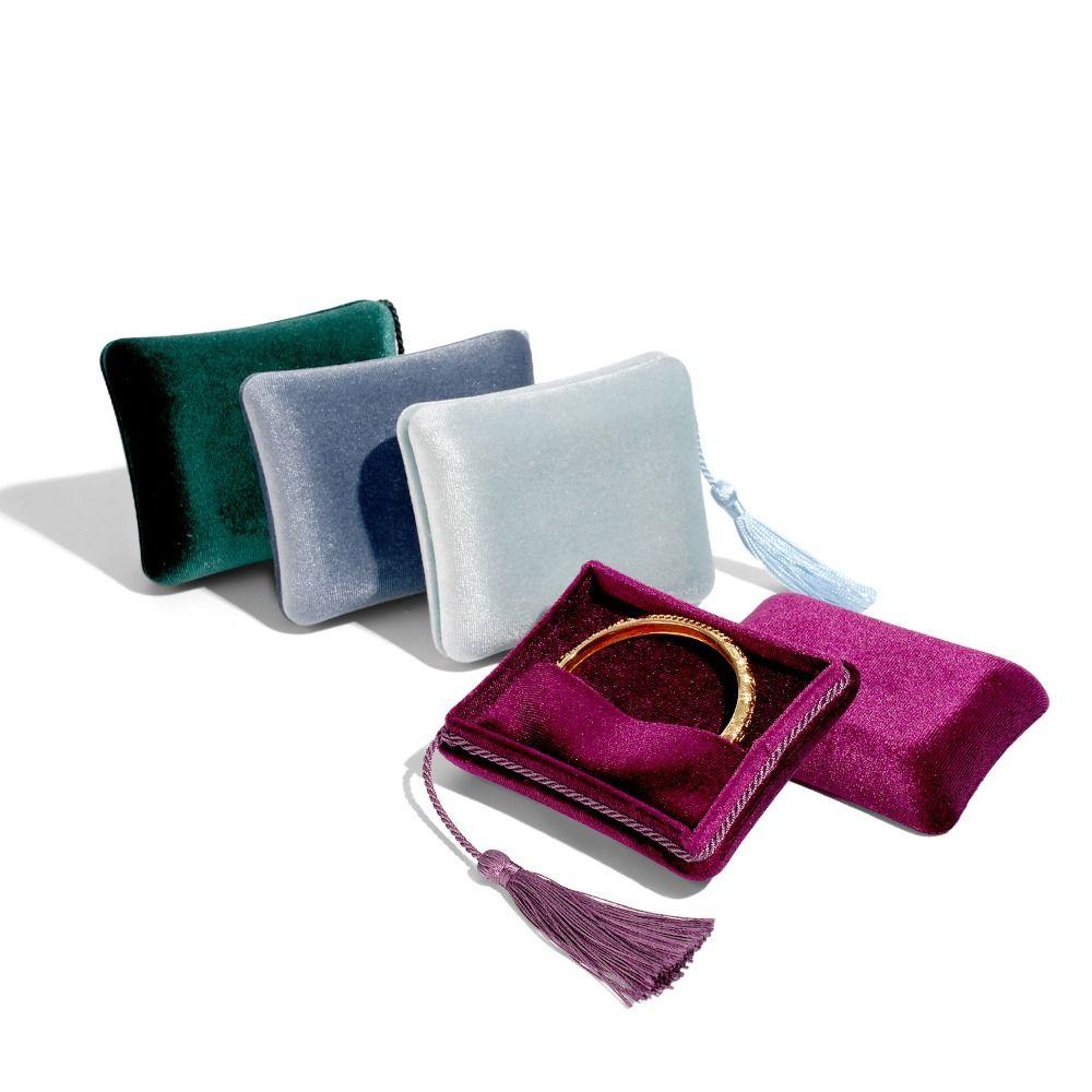 Бархатная коробка для хранения с кисточкой Многофункциональная витрина Высококачественная упаковочная тара для хранения