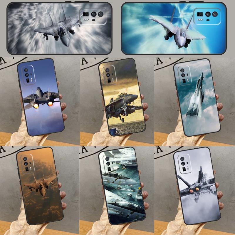 F14 Fighter Tomcat Case For Xiaomi 13 14 15 Ultra 11T 12T 13T 14T Pro POCO X7 Pro X3 X5 X6 M6 F5 F6 Pro Cover