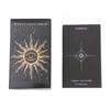 10.3*6cm Black Classic Tarot 78 Pcs Cards with Guidebook for Beginners Black Gilded Edges