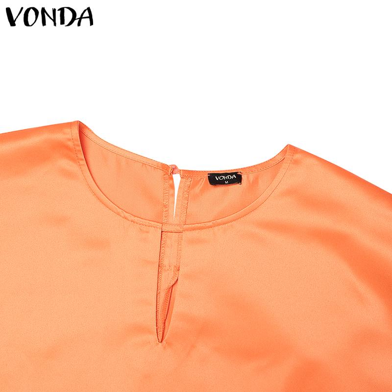 VONDA Женские платья оверсайз с круглым вырезом, рукавами «летучая мышь» до локтя, для вечеринки, длинные плиссированные