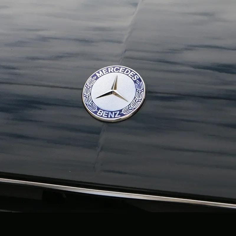 Car Sticker Car Metal Flat Hood Emblem Front Badge Logo Sticker For Mercedes Benz W212 W213 W205 W177 W247 W176 CLS CLA CLK CLG