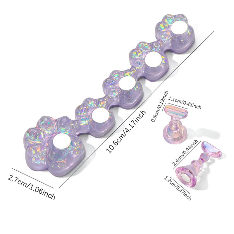 Подставка для ногтей в виде кошачьего когтя для накладных ногтей из смолы Аврора, демонстрационные полки, магнитный держатель для дисплея для ногтей, органайзер для маникюрных инструментов
