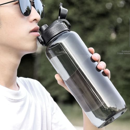 TSQIBU Large Capacity Water Bottle, 600ml, 800ml, 1000ml, 1500ml, 2000ml, Ultra-Lightweight, Leak-Proof, Portable, Heat-Resistant (100C), Boiling Wat