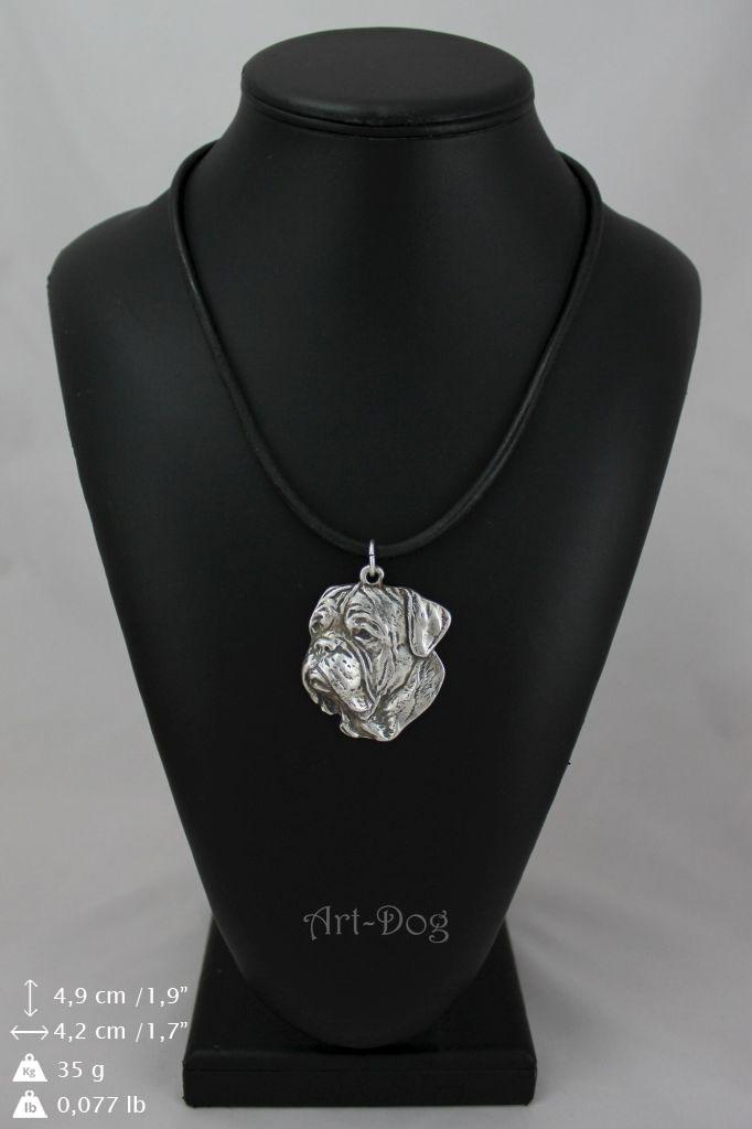 Dogue de Bordeaux, French Mastiff, Bordeauxdog II – Necklace with dog, silver-plated pendant for dog fan | Art-Dog