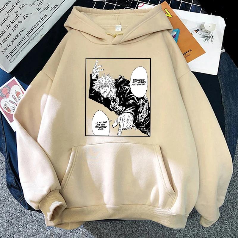 2023 New Anime Jujutsu Kaisen Satoru Gojo Hoodie Oversized Autumn Winter Fleece Sweatshirt Unisex Women Long Sleeve Pullover