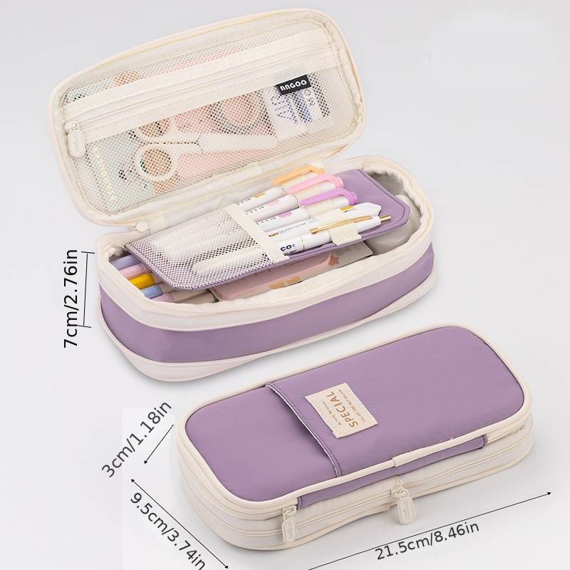Расширяемый пенал с отделениями, 1 шт., большая вместительная сумка-карандаш, школьный органайзер для канцелярских принадлежностей