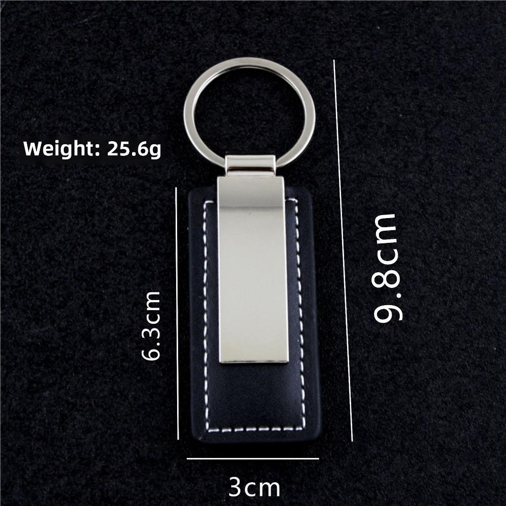 Custom LOGO Name Metal Leather Keychain Car Moto Keyring Motorcycle Pendant Key Chain Ring Gift