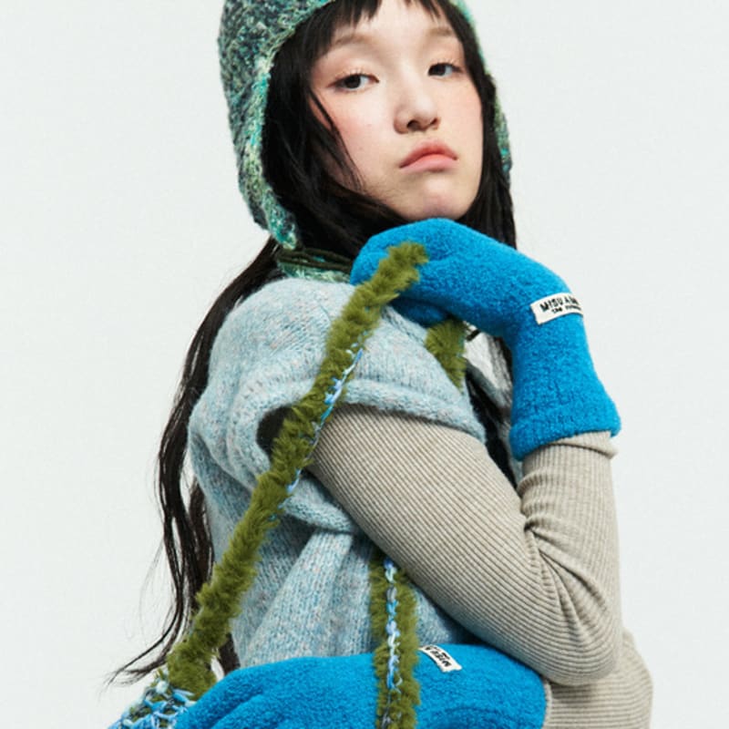 MISU A BARBE БИРЮЗОВЫЕ ПЕРЧАТКИ МОНСТРА