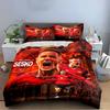 "Red Football Hero Design" Bedding set (1 duvet cover, 2 pillowcases, duvet not included)