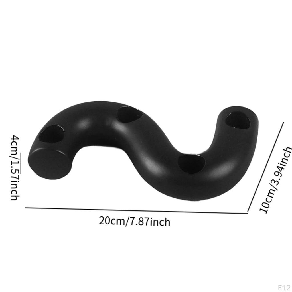 Ceramic Candle Holder for Christmas Pillar Display Home Fireplace Candelabrum