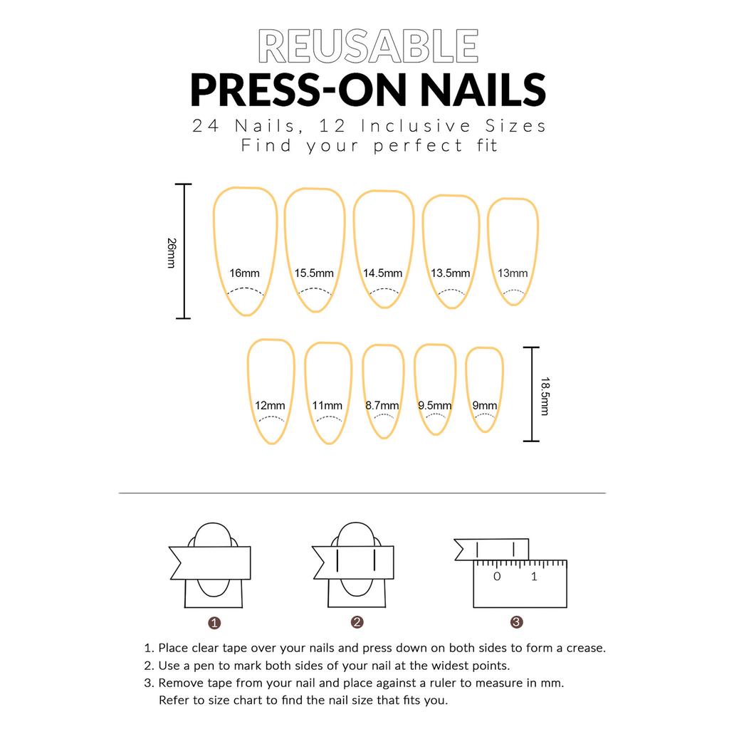 24PCS Nude Almond False Nails with White Tip Prevailing Natural Look Press-On Nail Sets for Manicure Lovers and Beauty Bloggers