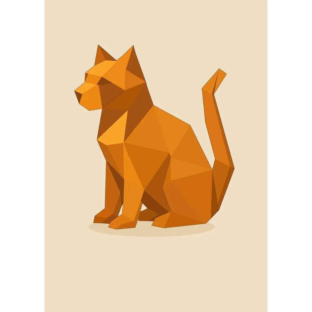 Абстрактные Геометрические Стереоскопические Милые Животные Постеры Ягуар Пингвин Медведь Принты Картина на Холсте Настенное Искусство Картина Домашний Декор Комнаты