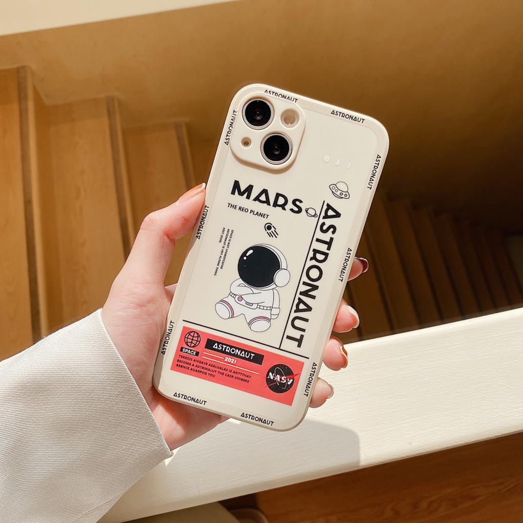 Милый астронавт Funda для iPhone 14 13 12 11 Pro MAX XR X SE XS Роскошный чехол для телефона iPhone 6 6s 7 8 14 Plus Мягкий силиконовый чехол