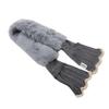 Scarves Winter Thickened Knitting Splicing Cross Colorblocking Faux Rabbit Warm Scarves