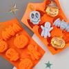 1Pcs Halloween Silicone Biscuit Chocolate Mold Ghost Pumpkin Baking Mold DIY Creative Supplies