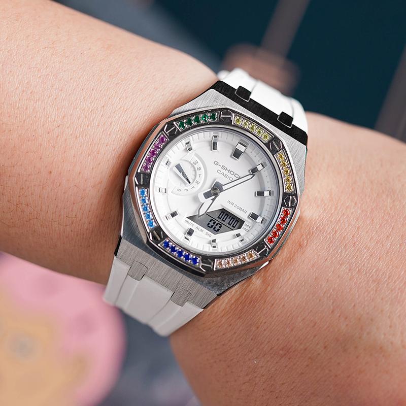 Casio Унисекс 462 мм Белые часы GMA-S2100-7A(Watch8--)