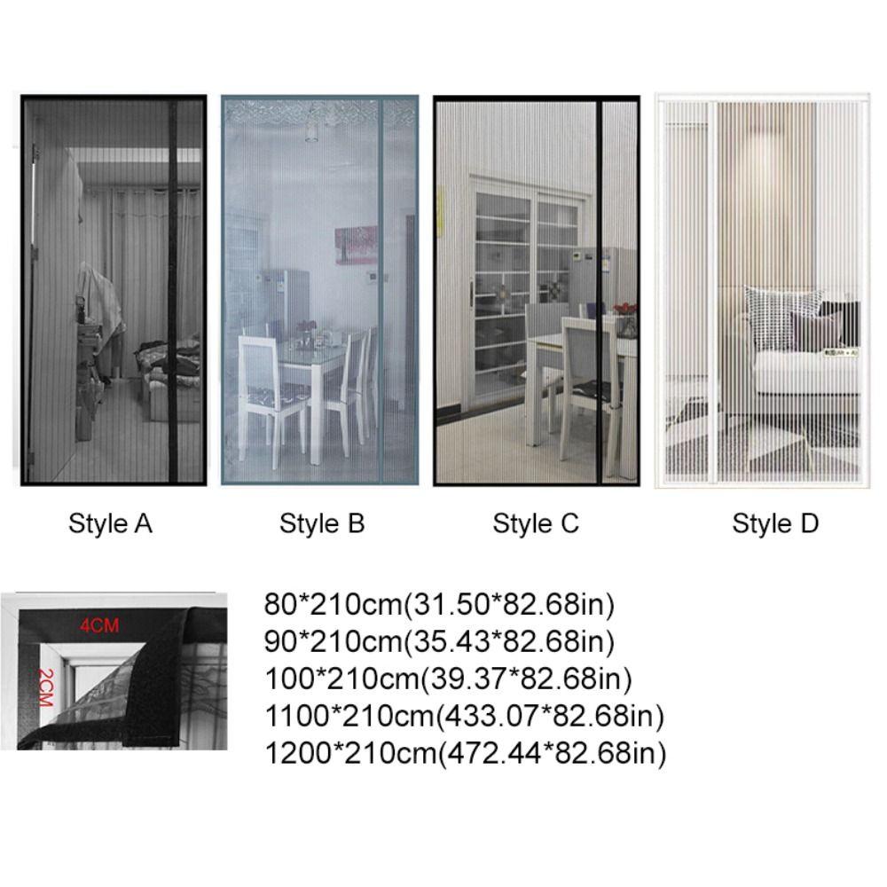 Самоклеящаяся дверная штора, магнитная, с автоматическим закрыванием, оконная сетка, москитная сетка, гостиная