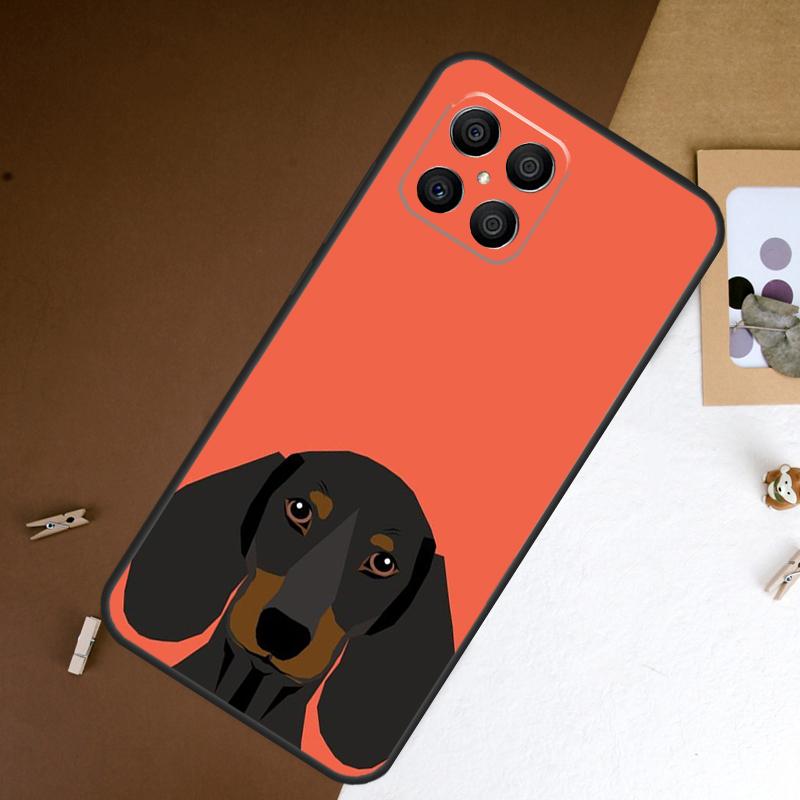 Cartoon Dachshund Sausage Dog Case For Honor 70 50 90 Lite Magic 6 5 Pro Cover For Honor X8a X9a X7a X6a X9b X8 X9 X7 8X