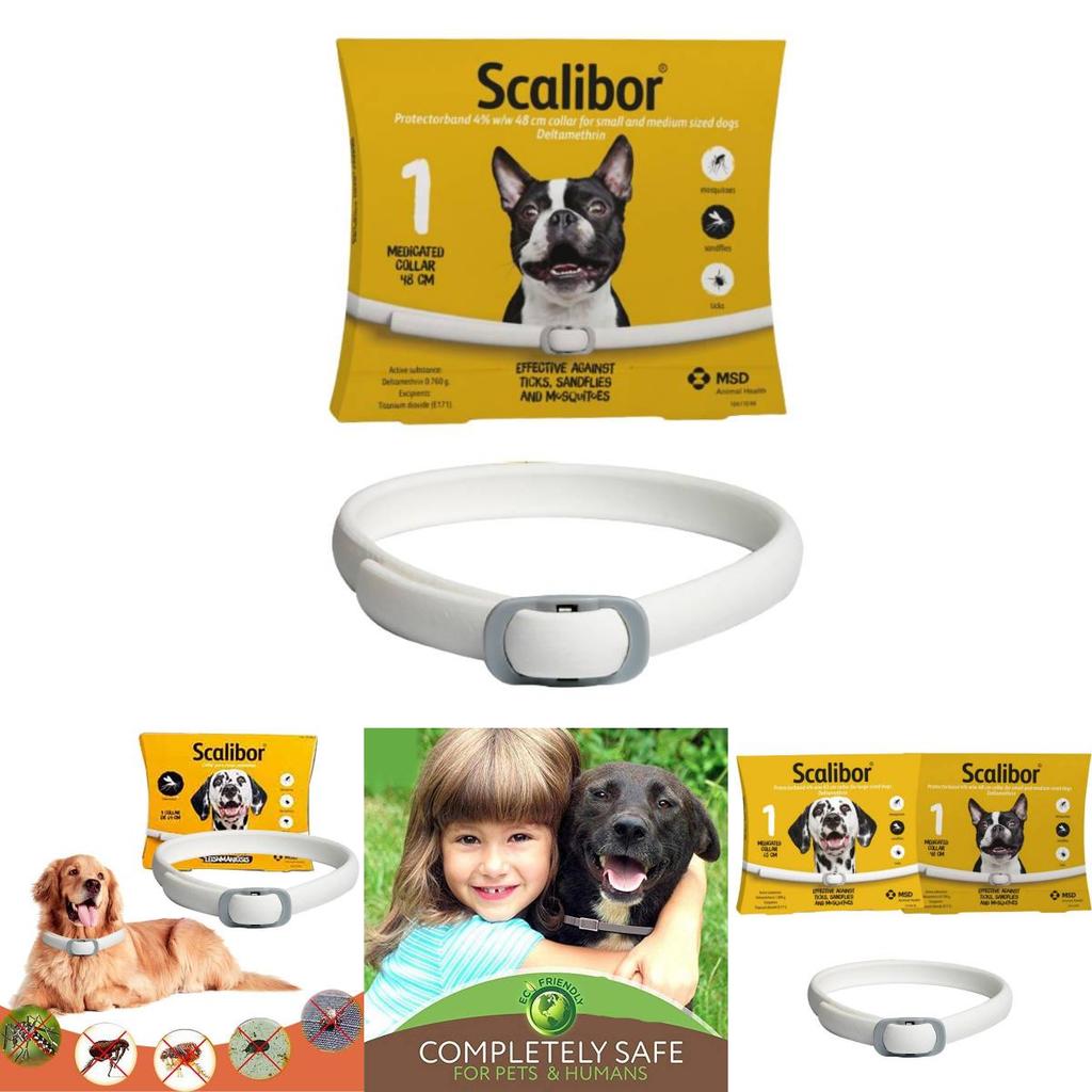 Регулируемый ошейник от блох и клещей для собак из материала TPR