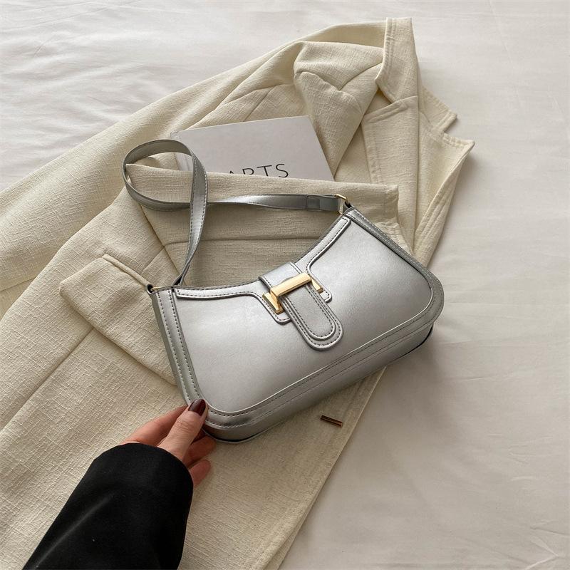 Simple and Fashionable Retro Bag 2024 New Women's Bag Trendy and Fashionable Shoulder Underarm Bag Simple Foreign Messenger Bag