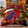 Rainbow Friends Custom Name 3Pcs Bedding Set 1 Bed Sheet 2 Pillowcases Bedroom Home Decor