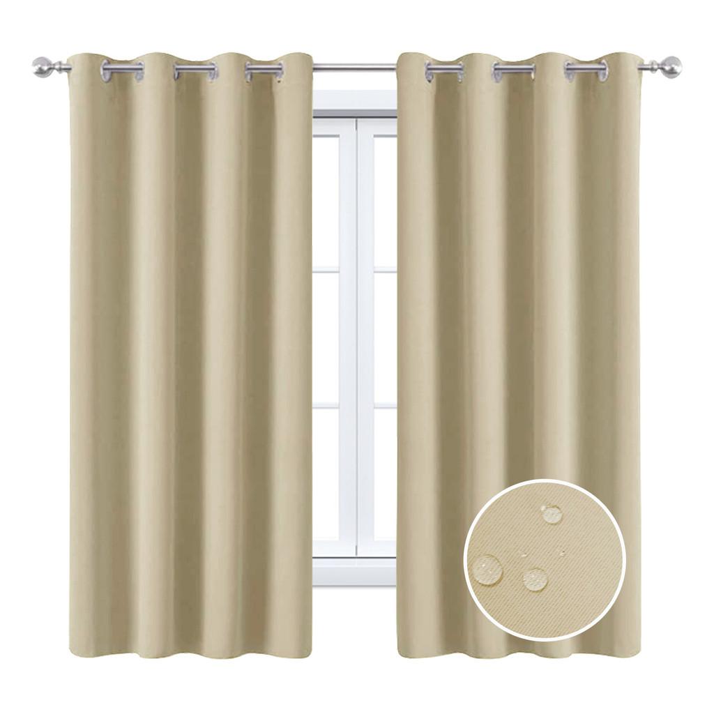Waterproof Light Blocking Curtain With Simple Design For Balcony Environments