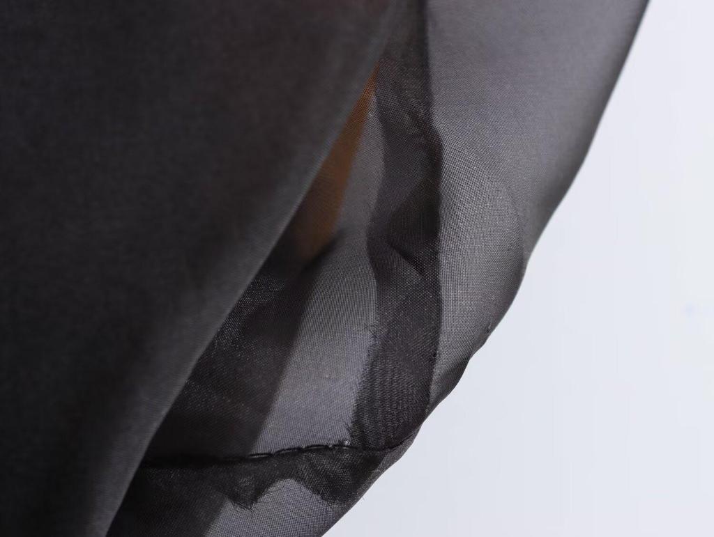 2024 Autumn Women's European-American Fashion Tulip Print Organza Skirt