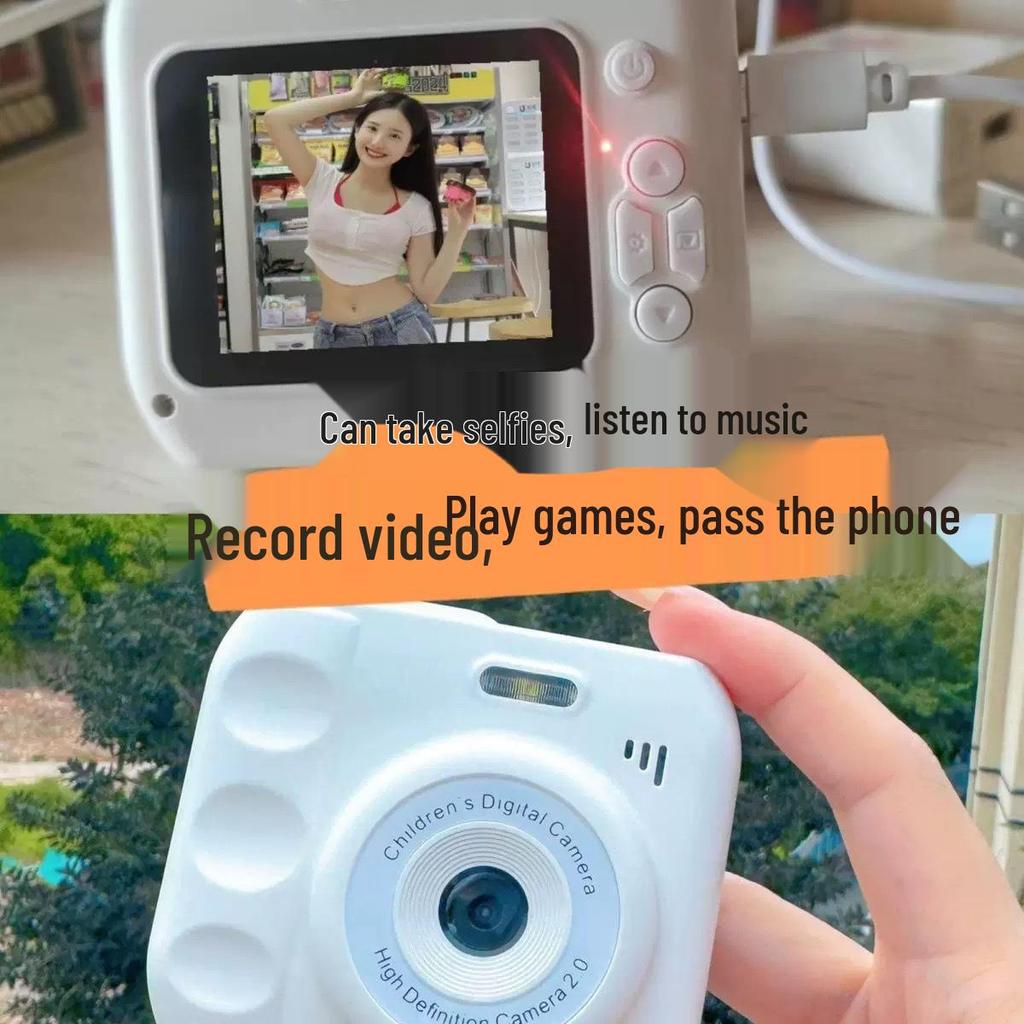 HD Dual-Camera Instant Digital Camera for Campus Students with Photo Transfer to Phone