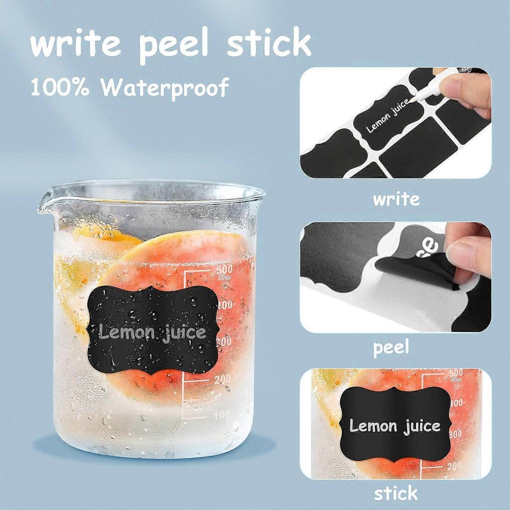 240 Pcs Chalkboard Label Stickers, Reusable Waterproof Blackboard Label Stickers for Mason Jars, Storage Bins
