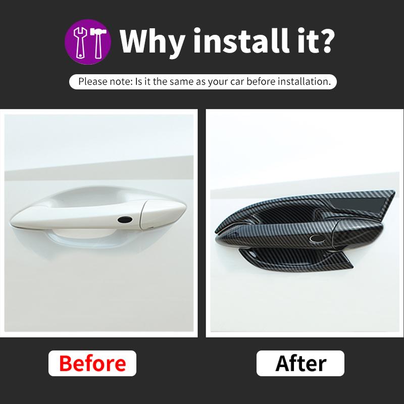 For Hyundai Tucson NX4 2021 2022 2023 Hybrid N Line Car Door Handle Outer Bowl Cover Protect Trim Sticker Exterior Accessories