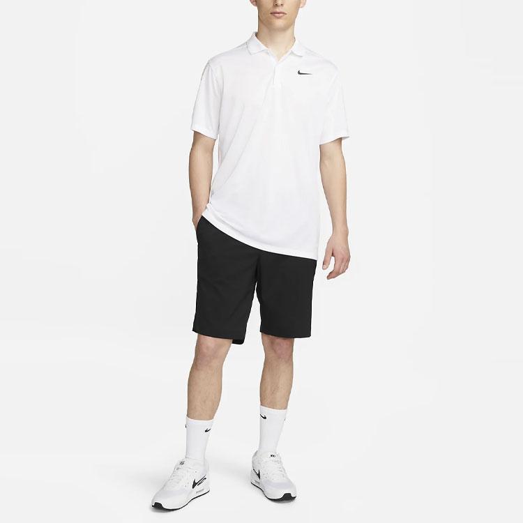 Nike Dri-Fit Victory + однотонный пуловер с воротником поло, футболка с короткими рукавами, мужские топы, белый DV8538-100