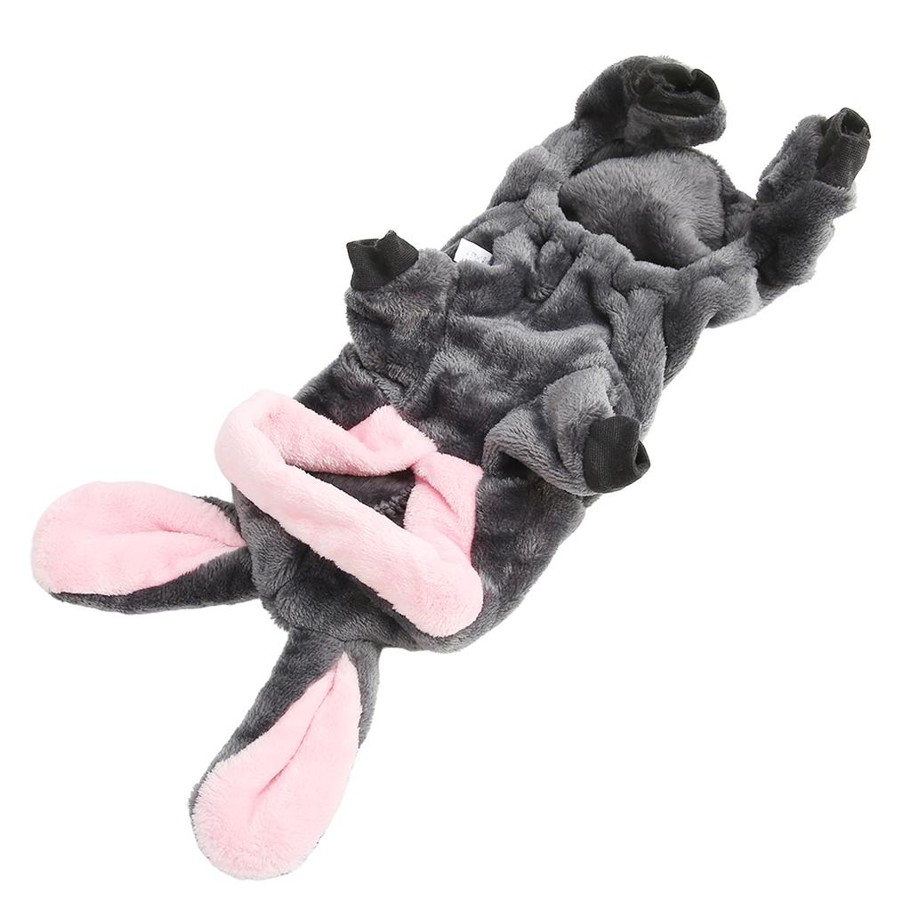 Зимняя одежда для собак, мягкая кожа, приятная для кожи, милый теплый наряд с капюшоном для щенка с кроличьими ушками для маленьких и средних домашних животных