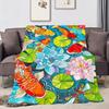 Modern fashion retro opulent flowers luxury Flannel soft warm plush blanket sofa living room hogar bed gift home Car portable